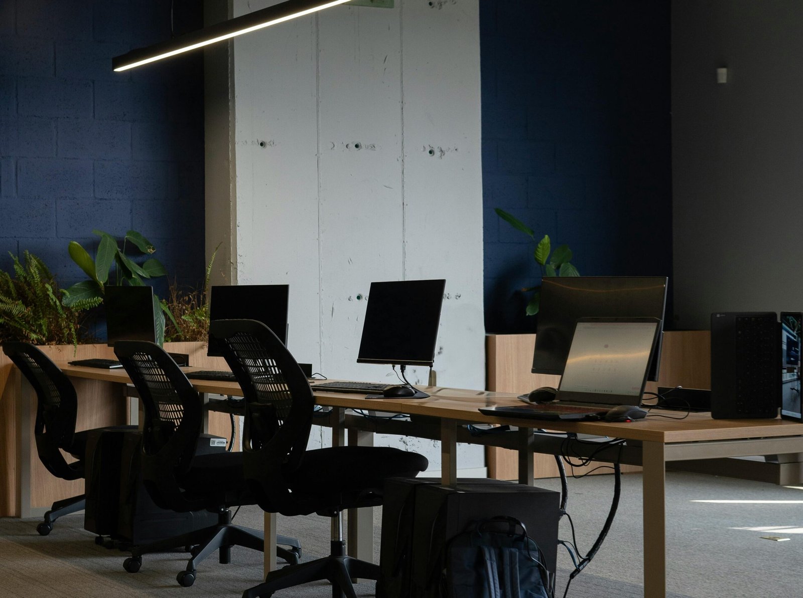 Interior view with glass wall and forest